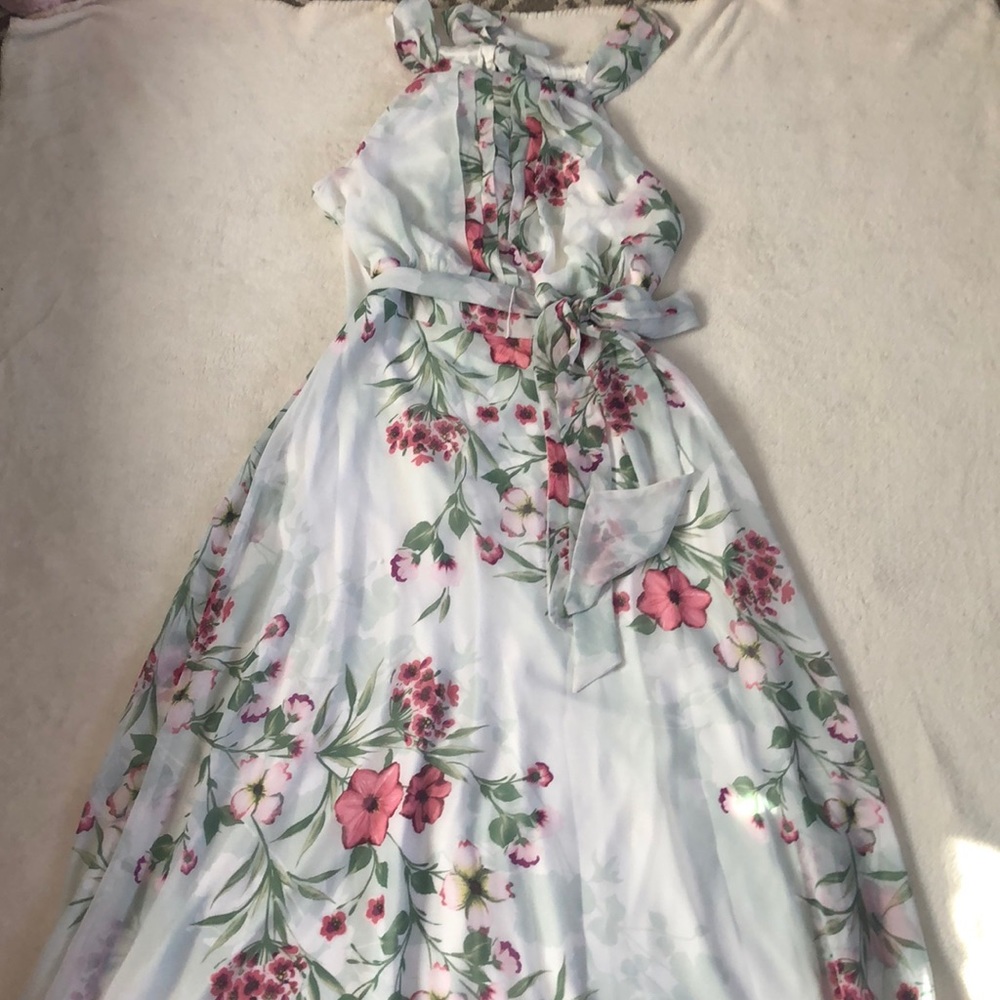 Chiffon floral maxi dress